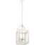 White Glass 4-Light Pendant with Incandescent Bulbs