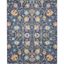 Navy Bliss Floral Synthetic 8' x 10' Handmade Reversible Rug