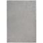 Silver Grey Rectangular Easy Care Synthetic Area Rug