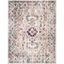 Blue and Grey Distressed Medallion Synthetic Area Rug