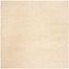 Ivory Square Hand-knotted Shag Rug, 6'7" x 6'7"