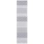 Ivory and Gray Geometric Indoor/Outdoor Runner Rug