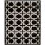 Gray Geometric 8' x 10' Reversible Cotton Synthetic Rug