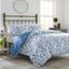 Elise Blue and White Cotton Twin Duvet Cover Set