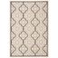 Elegant Beige Square Synthetic Easy-Care Outdoor Rug 79"