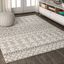 Izil Moroccan Cream and Gray 4' x 6' Synthetic Area Rug