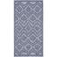 Denim Blue Diamond Design Indoor/Outdoor Synthetic Area Rug