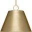 Parkhurst Dome Pendant in Brushed Bronze with Gold-Finished Interior