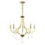 Polished Brass and Crystal 5-Light Mini Chandelier