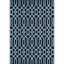 Navy Luxe Nautical 5'3" x 7'6" Flat Woven Outdoor Rug