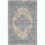 Elegant Medallion Ivory/Pink Synthetic 3' x 5' Area Rug