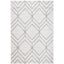 Light Grey and Dark Grey Geometric 6' x 9' Synthetic Area Rug