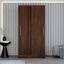 Denmark Dark Brown 71" Modern Wardrobe with Sliding Doors