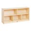 Natural Birch 5-Compartment Mobile Storage Cabinet with Casters