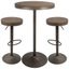 Dakota 3-Piece Black and Brown Industrial Pub Set