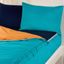 Twin Turquoise and Orange Microfiber Bed-in-a-Bag Set