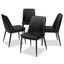 Darcell Black Faux Leather Upholstered Dining Chair Set