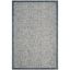 Navy and Ivory 6' x 9' Tufted Wool Abstract Rug