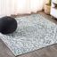 Estrella Bohemian Gray Teal Medallion 5' Square Synthetic Area Rug