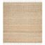 Beige Handmade Tufted Jute Square Area Rug