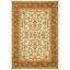 Ivory and Rust Rectangular Synthetic Traditional Area Rug