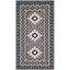 Charcoal Ivory Synthetic 2' x 3'7" Easy-Care Outdoor Rug