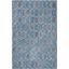 Blue Geometric Hand-Tufted Wool Area Rug, 5' x 8'