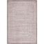 Ivory and Brown Geometric Hand-Knotted Synthetic Rug