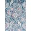 Blue Rectangular Hand-knotted Synthetic Area Rug