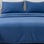 Navy Twin Solid Cotton Polyester Fleece Sheet Set