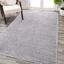 Gray Solid Synthetic 10' x 14' Reversible Area Rug