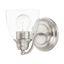 Montgomery 7'' Brushed Nickel Dimmable Vanity Sconce with Clear Glass