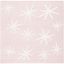 Ivory and Pink Hand-Tufted Wool Kids Square Rug, 5x5 ft