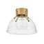 Heritage Brass Clear Seedy Glass 1-Light Flush Mount Bowl