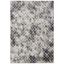 Ivory and Gray Distressed Diamond Pattern Rectangular Rug