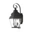 Exeter Black 2-Light Outdoor Wall Lantern with Clear Beveled Glass