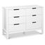 White Double Nursery 6-Drawer GREENGUARD Certified Dresser