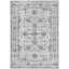 Isabella Light Grey and Cream Hand-Knotted Synthetic Area Rug