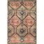 Judy Rust and Brown Medallion Washable Synthetic Area Rug