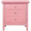 Hammond Pink 3-Drawer Solid Wood Nightstand