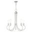 Elegant Brushed Nickel 5-Light Chandelier with Crystal Accents