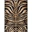 Fawn Black and Ivory Zebra Print Area Rug