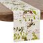 Holiday Botanical Cotton Table Runner with Winter Print