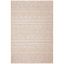 Ivory Stripe Synthetic 5' x 7' Easy-Care Indoor/Outdoor Rug