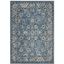 Charleston Navy and Light Grey Floral 6'x9' Synthetic Area Rug