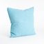 Turquoise 20" Square Fringed Linen Throw Pillow