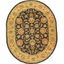 Ivory and Brown Oval Hand-Tufted Wool Area Rug