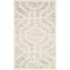 Light Grey and Ivory Hand-Tufted Wool Area Rug