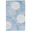 Handmade Blue and Ivory Floral Wool Tufted Area Rug