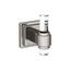 Clear and Brushed Nickel Single Prong Robe Hook